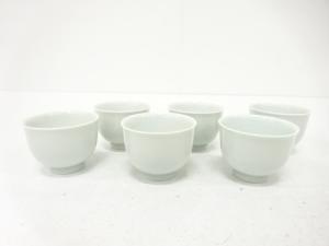 作家物　白磁　煎茶碗　6客揃